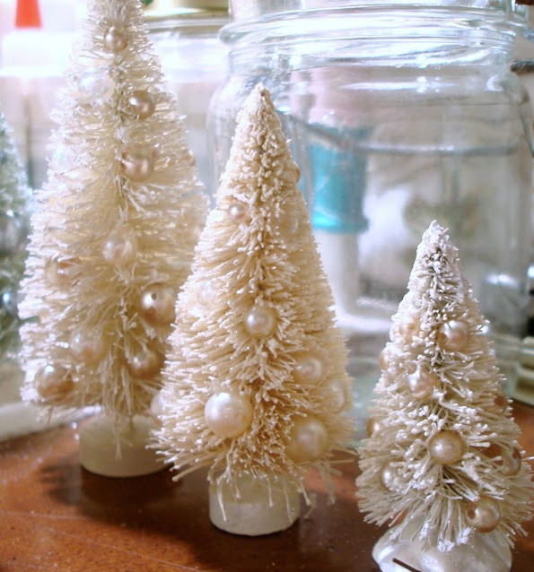 white christmas trees