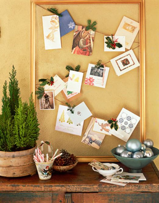 create a christmas card display 1