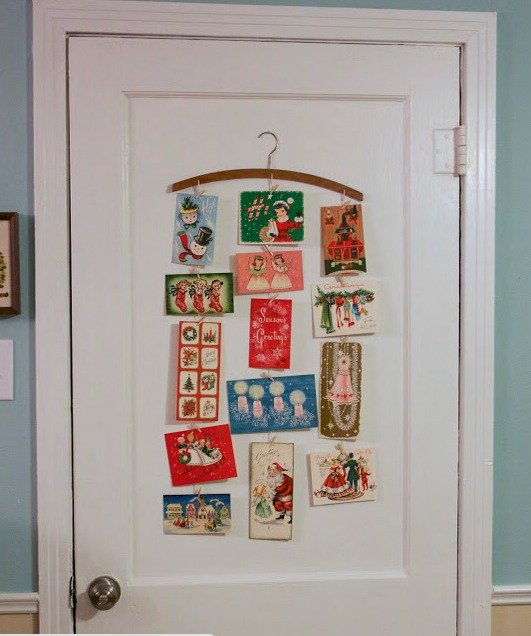 create a christmas card display