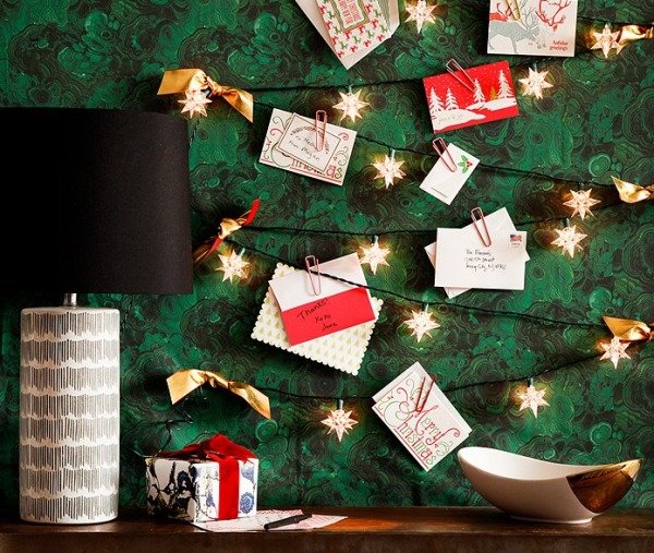 make a christmas card display