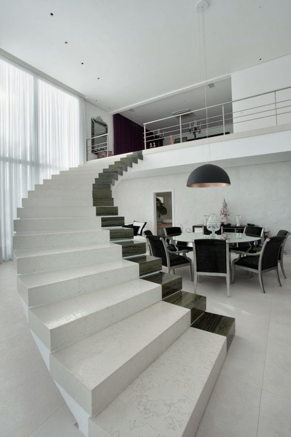 interior-modern-concrete-staircase-design-ideas-with-white-marble-and-black-accent-without-handrails-inspirational-staircase-design-2014-for-your-home