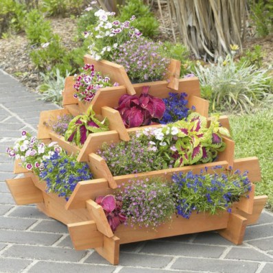 wooden flower pots designs