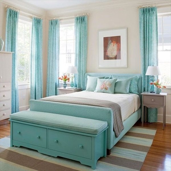 Turquoise curtains 1