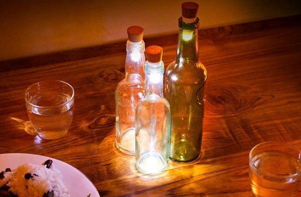 wine bottle lamp