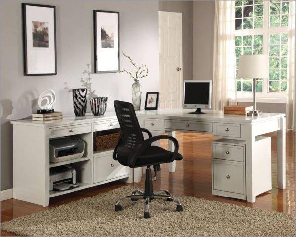 white home office furniture