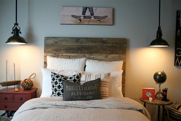 industrial style bedroom