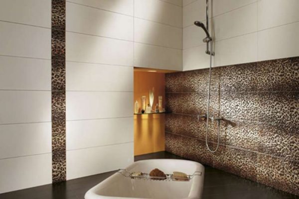 leopard print bathroom