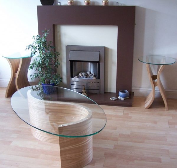 wood and glass coffee tables