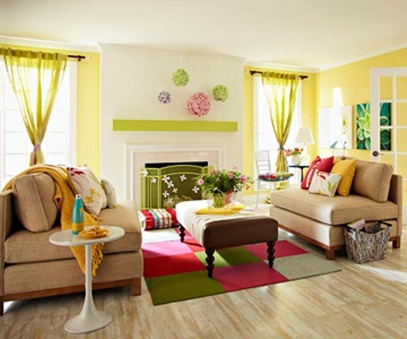 colorful living room decor