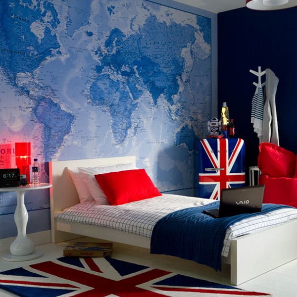 world map room decor