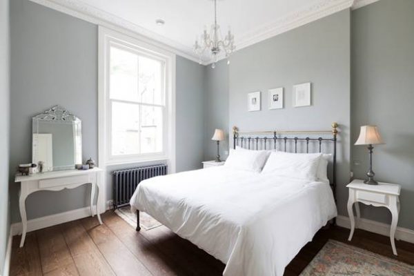 light gray bedroom