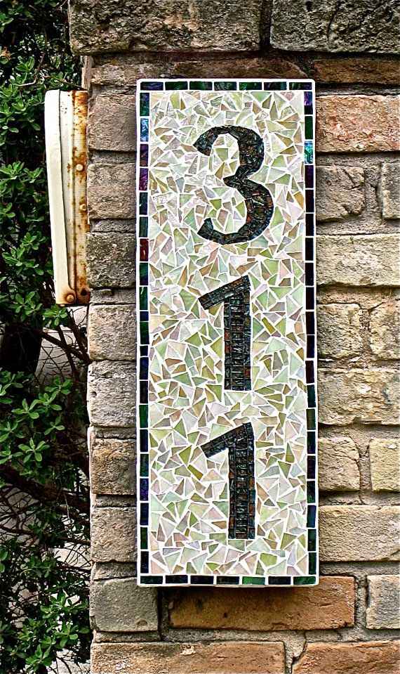mosaic house numbers