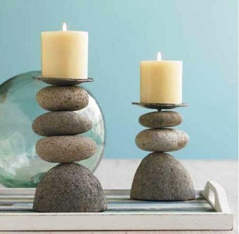 stone candle holder