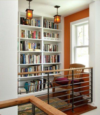 small home library design