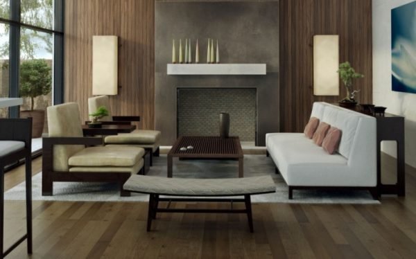 wood laminate flooring on walls