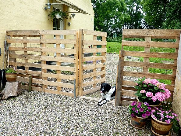 pallet garden fence