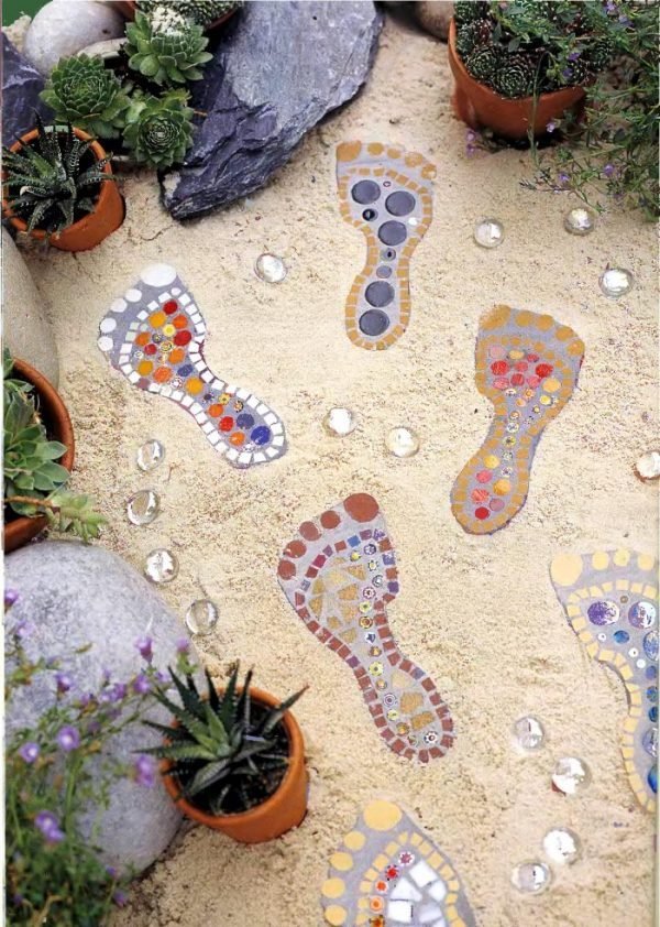 decorative garden stepping stones