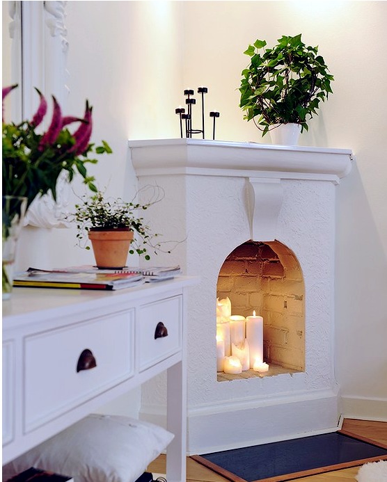 fireplace candles ideas