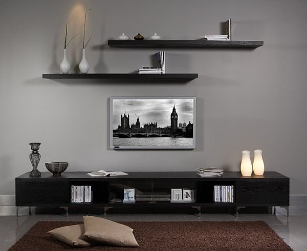 tv wall shelves design