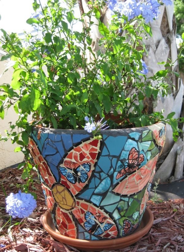 mosaic flower pot