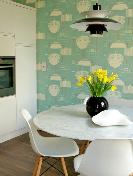 retro kitchen wallpaper