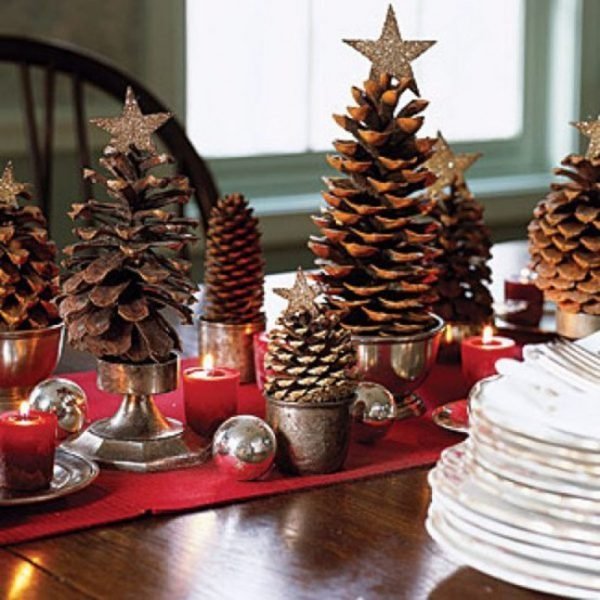 decorating with pine cones