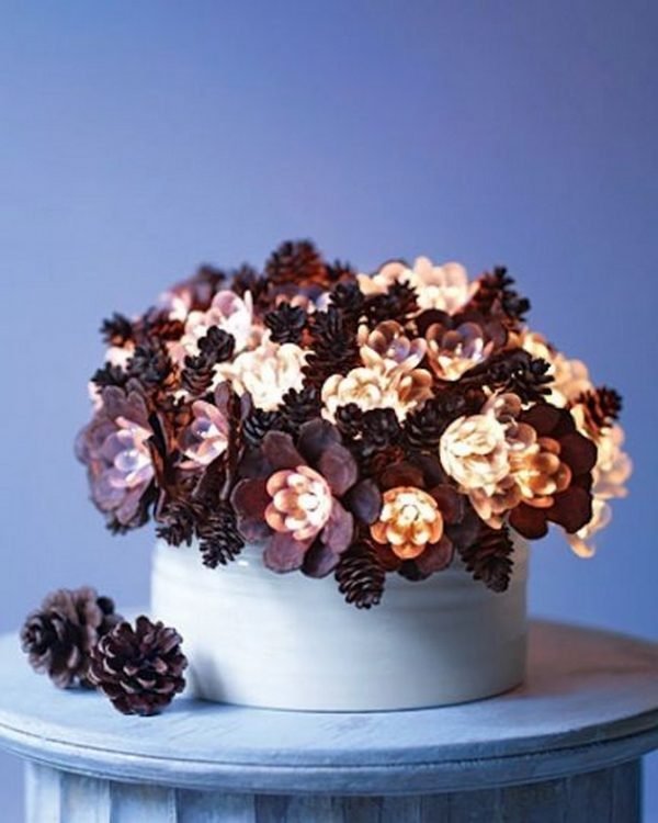 pine cone centerpieces