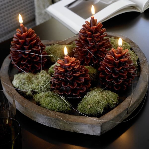 pine cone candle