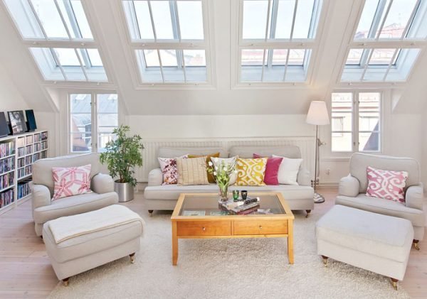 Attic room ideas-15 Functional Solutions for  Living Room