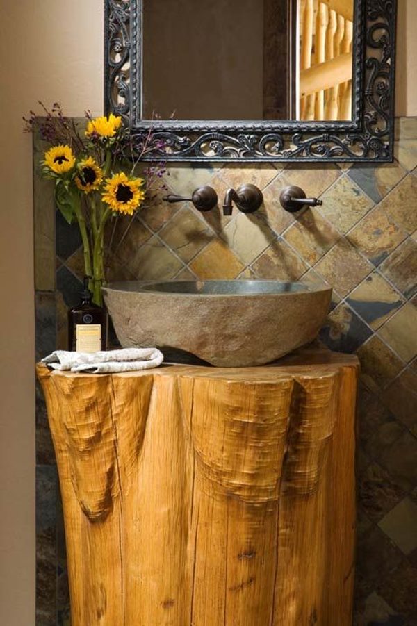 tree stump decorating ideas 