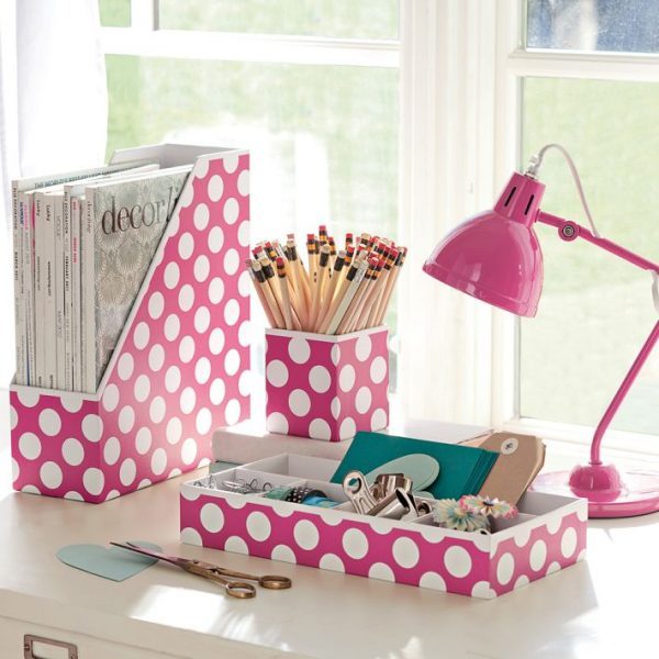 polka dot office accessories
