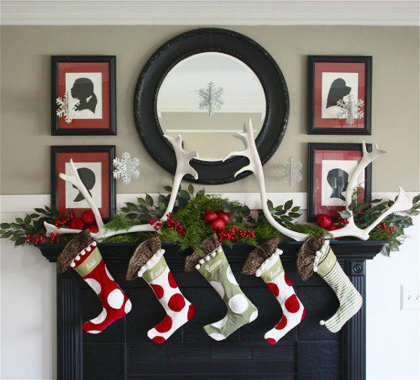 mantels decorated for christmas