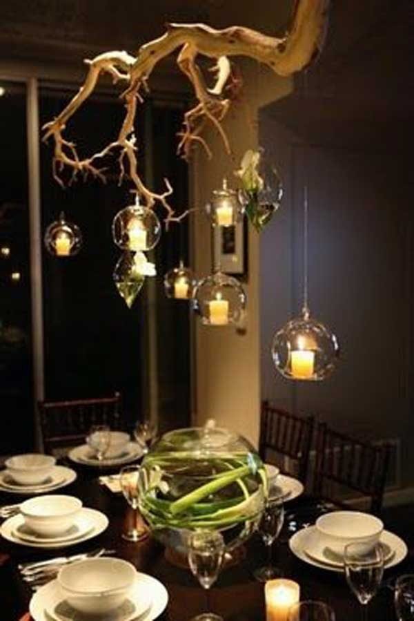 tree branch chandeliers