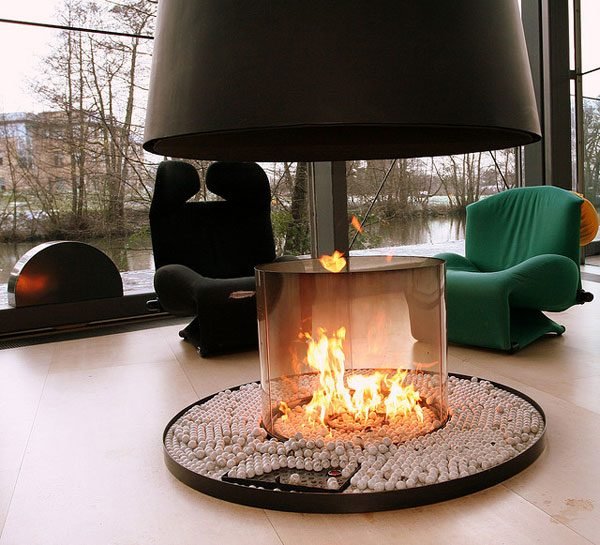 double sided fireplace