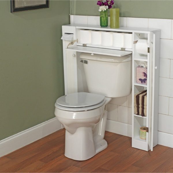 bathroom storage above toilet 