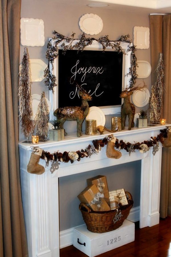  fireplace mantel christmas decorating ideas 