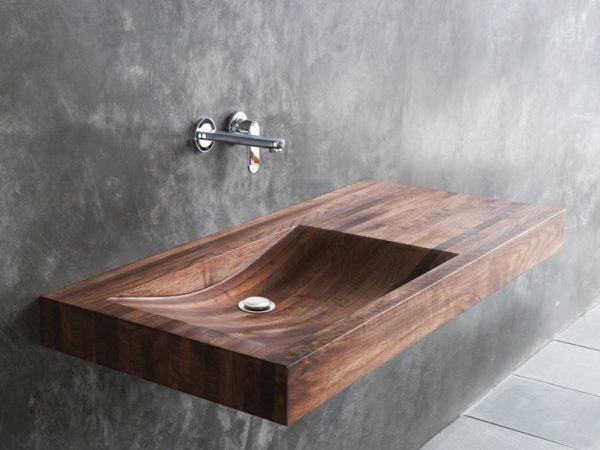 wooden sink unit