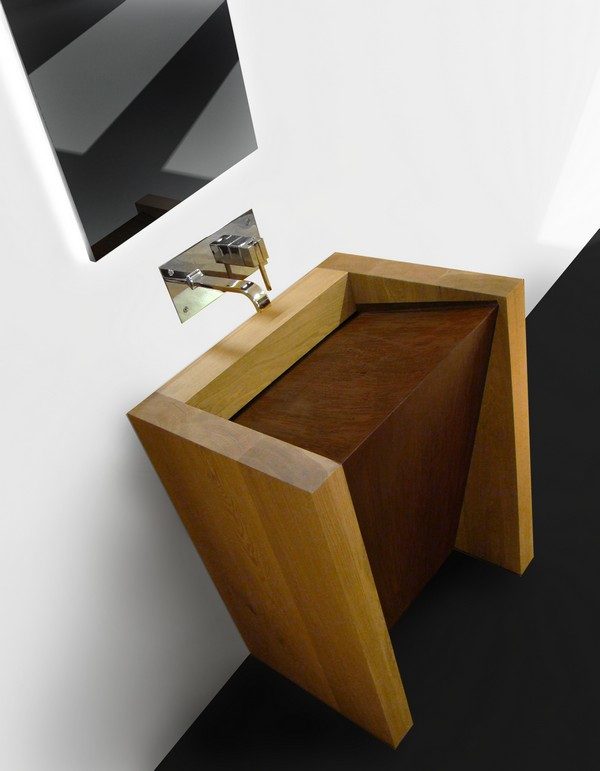wooden sink stand 
