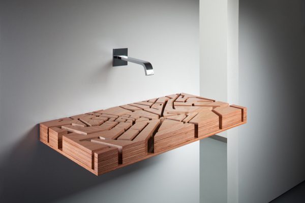 petrified wood sink