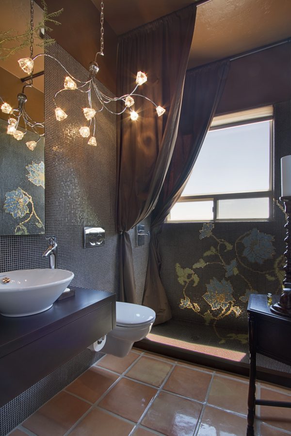 Chandelier in bathroom for luxury interior design1 
