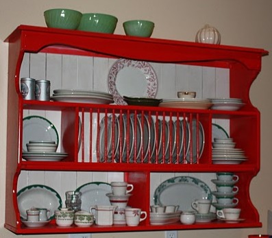 open kitchen shelving