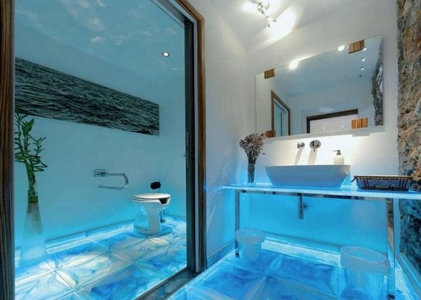 bathroom glass tile