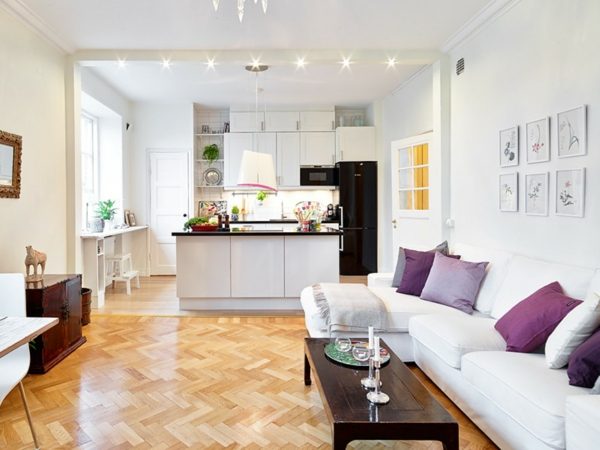 kitchen living room design 