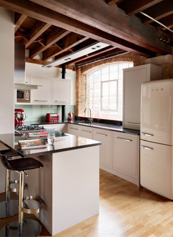 white retro fridge freezer