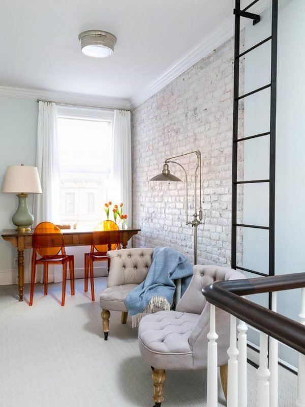 interior white brick wall 