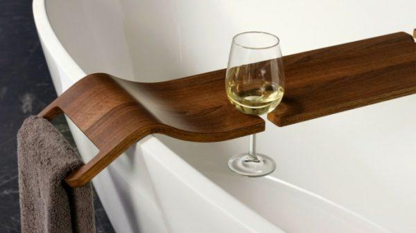 wooden bath caddy