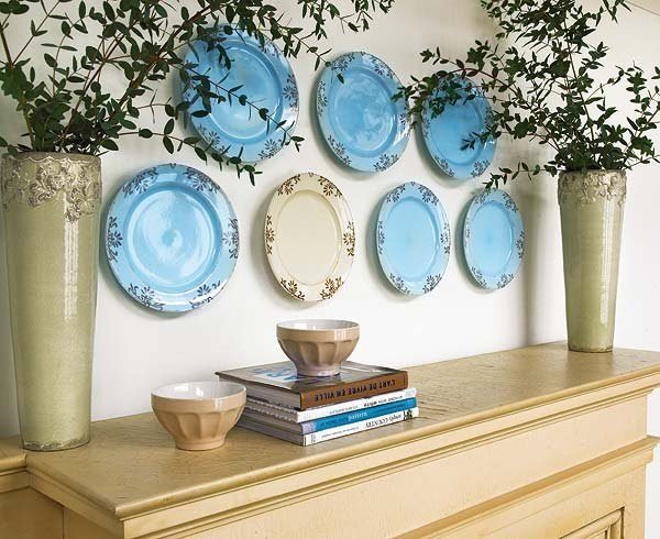 plates on the wall 