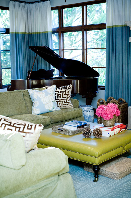 piano in small living room