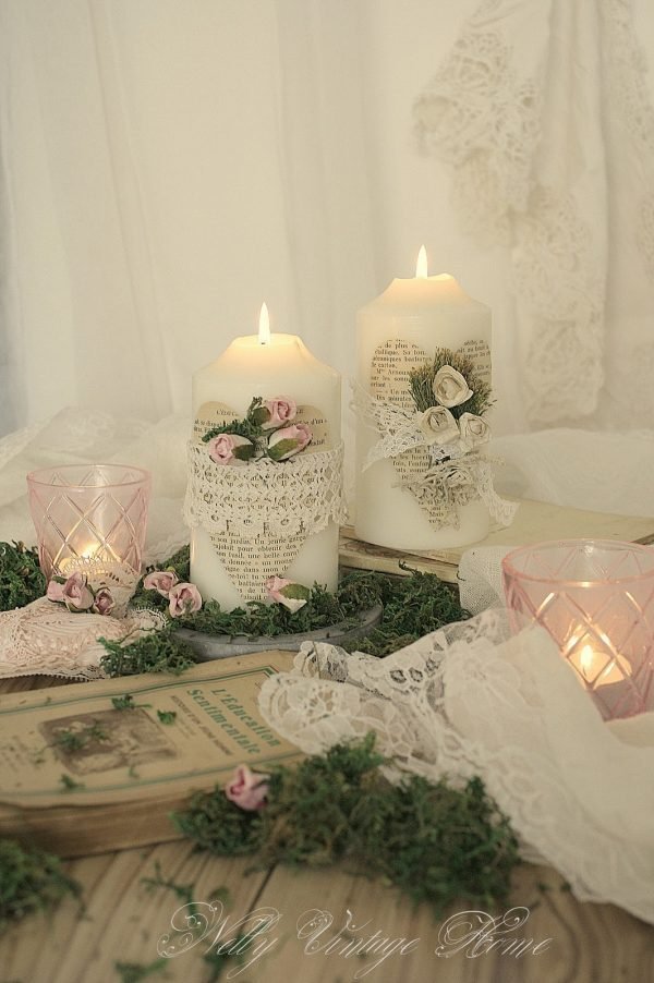 shabby chic candles