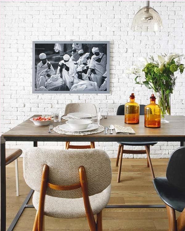 white brick walls interior